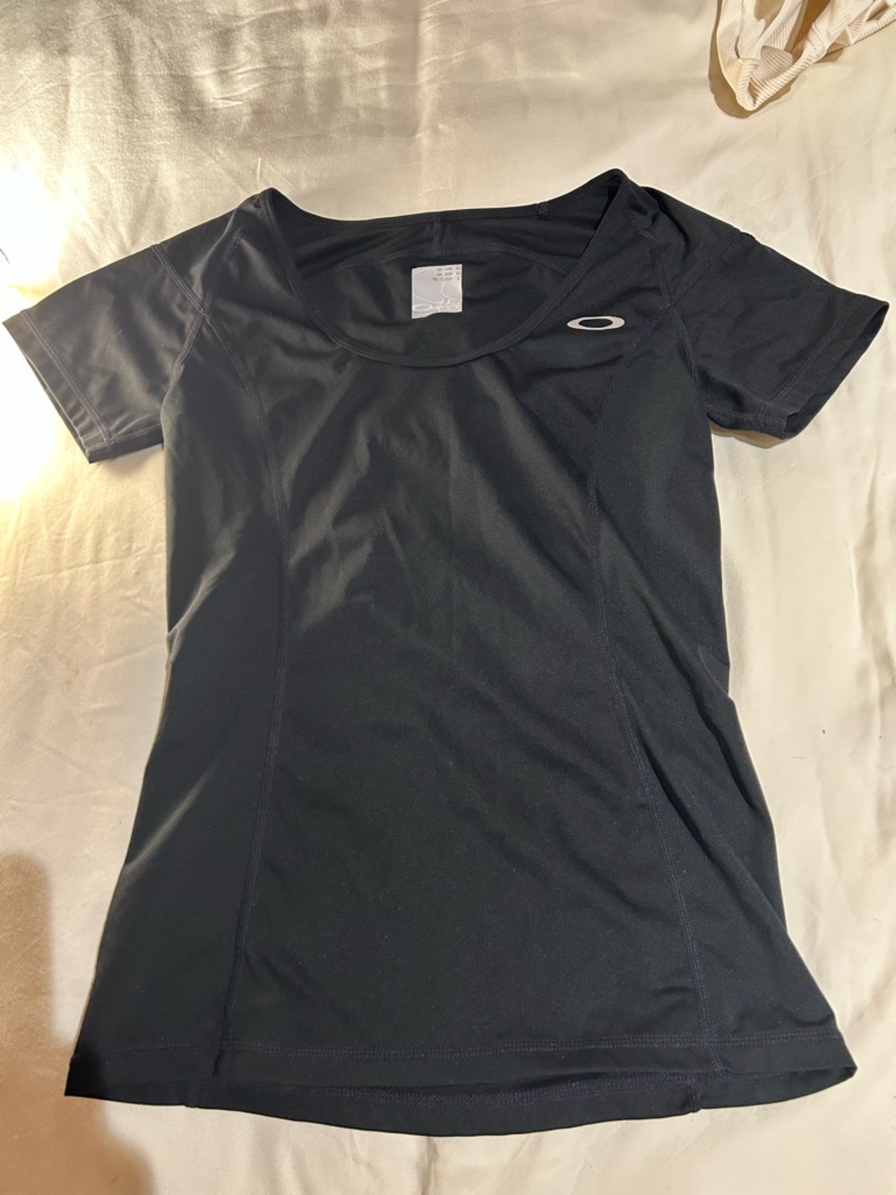 Oakley Black Short Sleeve Scoop Neck Performance Tee
